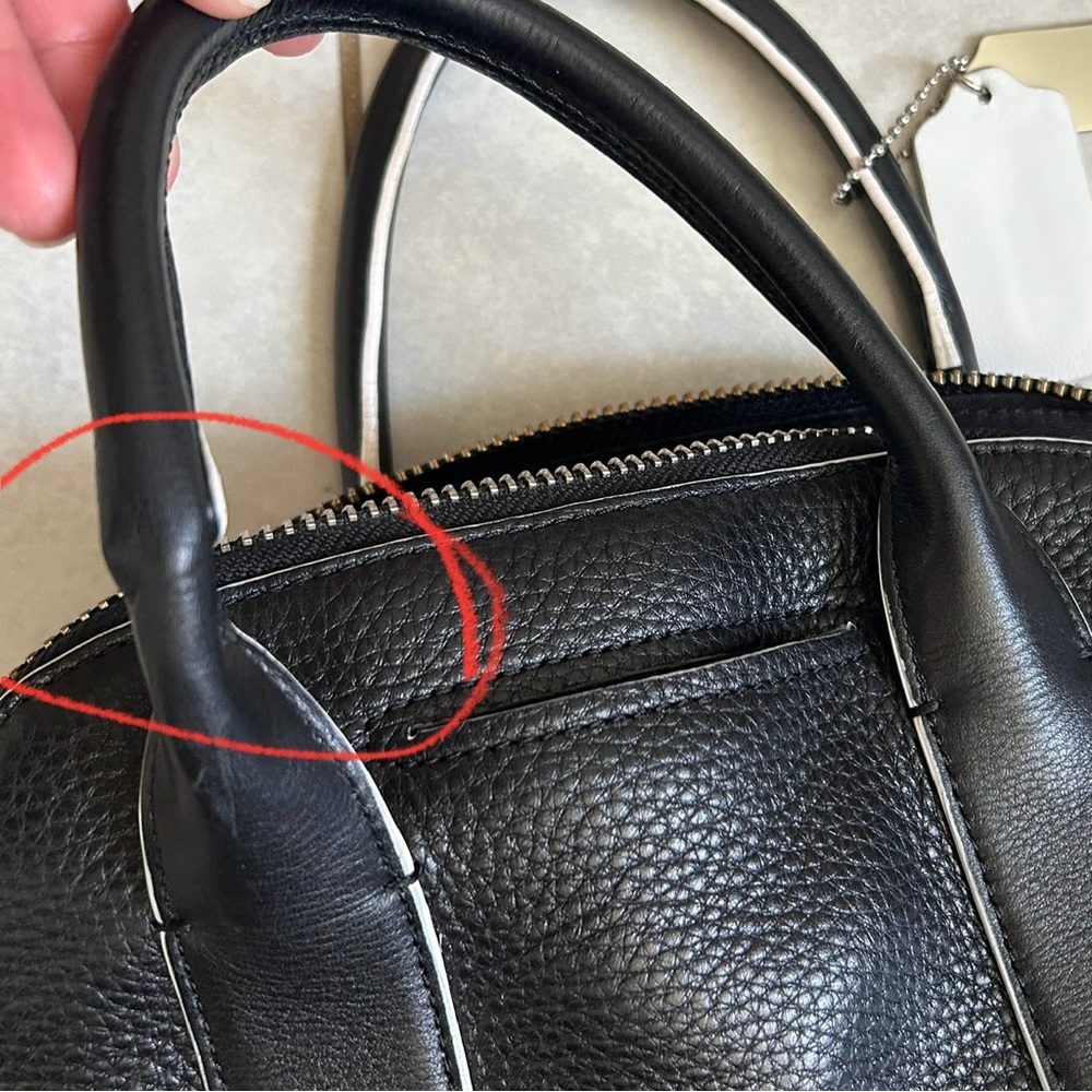 COACH - Bleecker Edgepaint Leather Satchel Shoulder Handbag - Picture 13 of 14